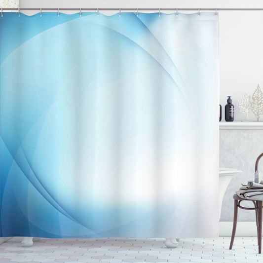 Abstract Modern Beam Effect in Pale Blue for Shower Curtain