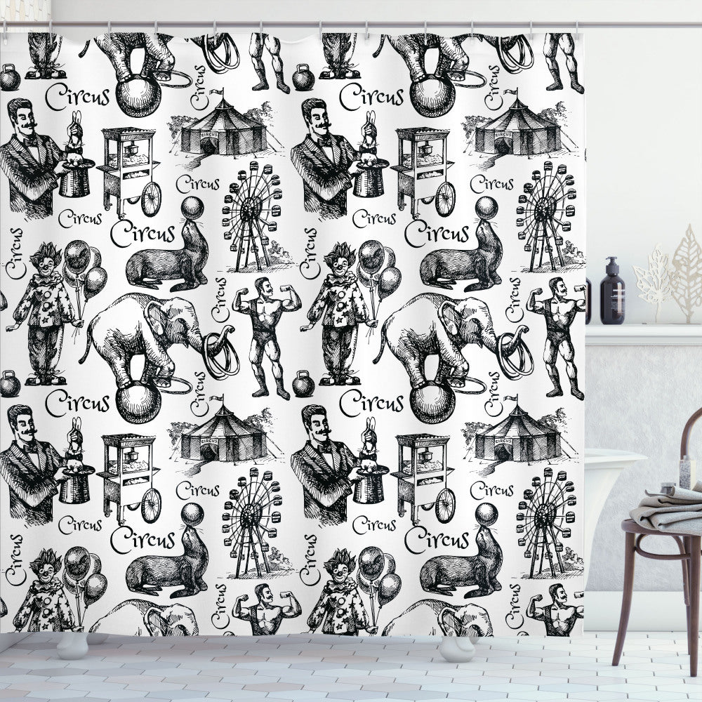 Circus Magician Theme Custom Shower Curtains