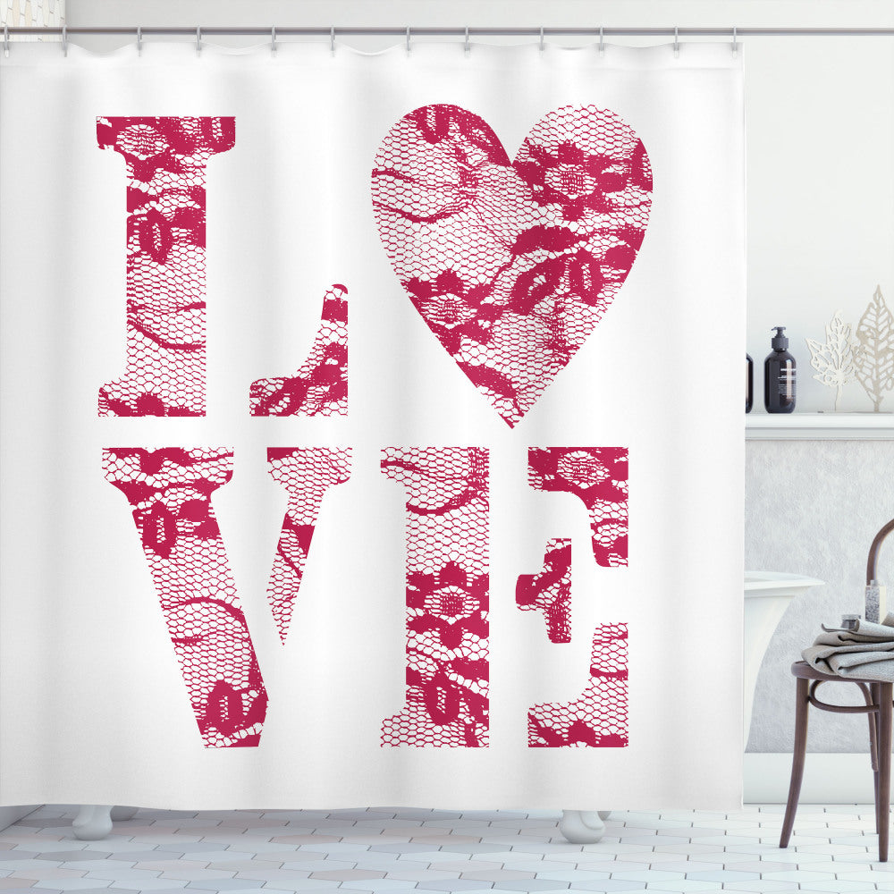 Word Love Vintage Custom Shower Curtains