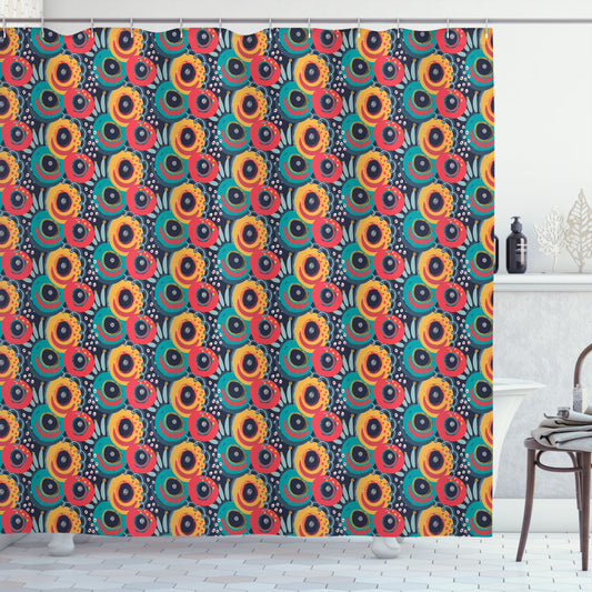 Abstract Multicolor Jumbled Pieces: A Stylish Upgrade for Your Bathroom with a Shower Curtain