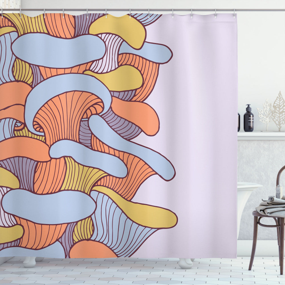 Vibrant Multicolored Abstract Doodle Season Shower Curtain