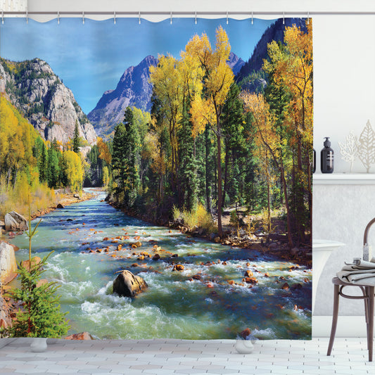 Colorado's Multicolor Mountain Landscape Shower Curtain