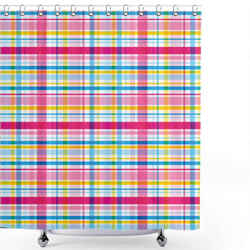 Abstract Multicolor Irish Culture Vibrant Bath Curtain