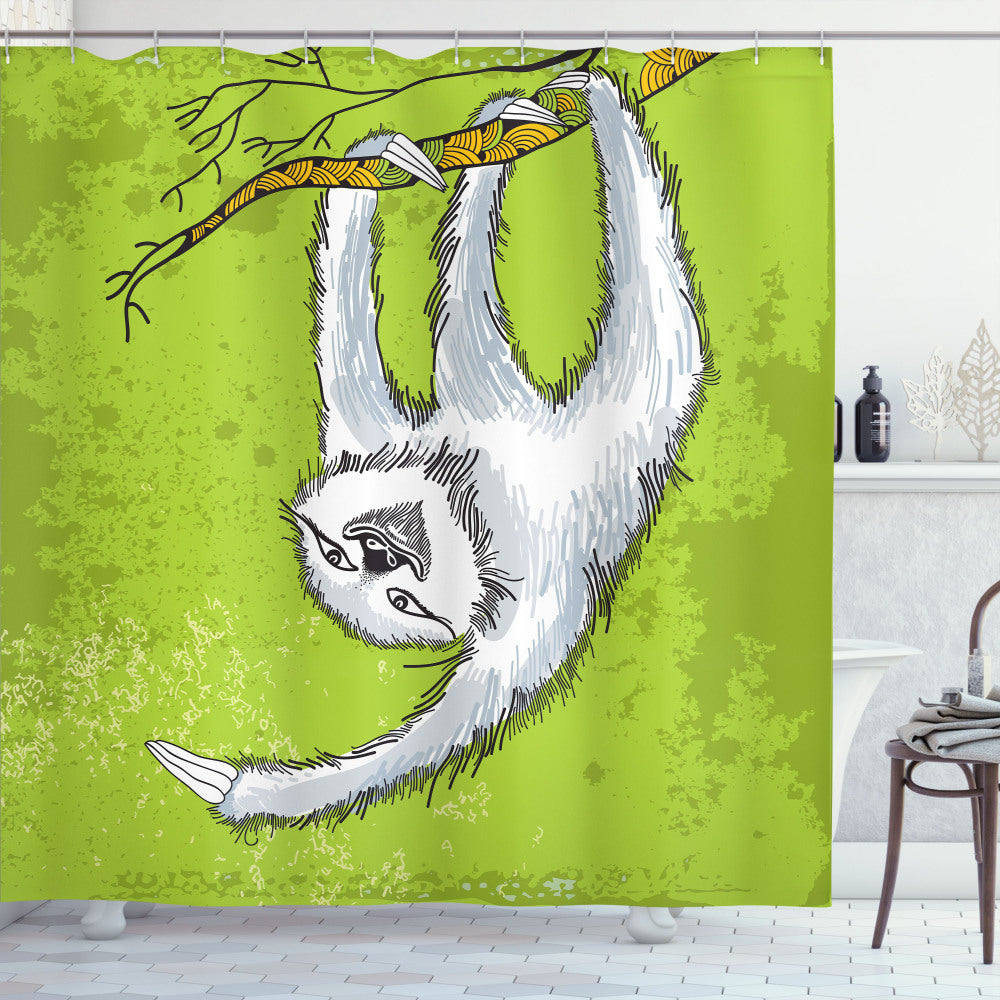 Animal Branch Sloth Shower Curtain: A Unique and Quirky Addition to Your Bathroom Decor