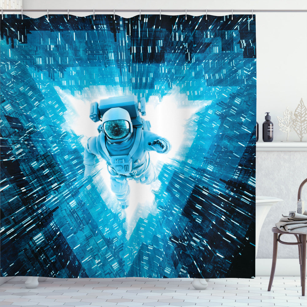 Astronaut Shower Curtain: Space Man Diving - Optimized Title