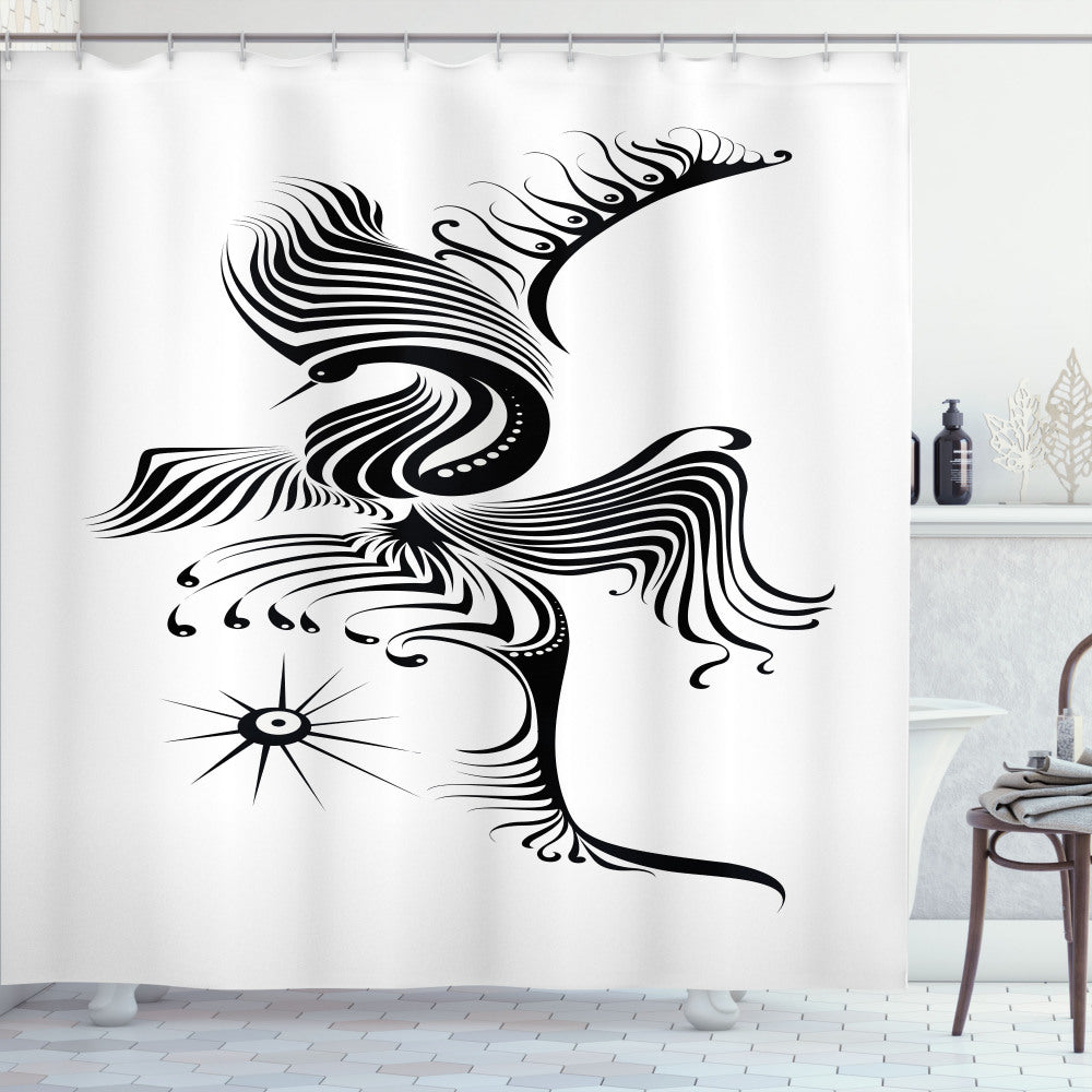 Abstract Phoenix Design Custom Shower Curtains