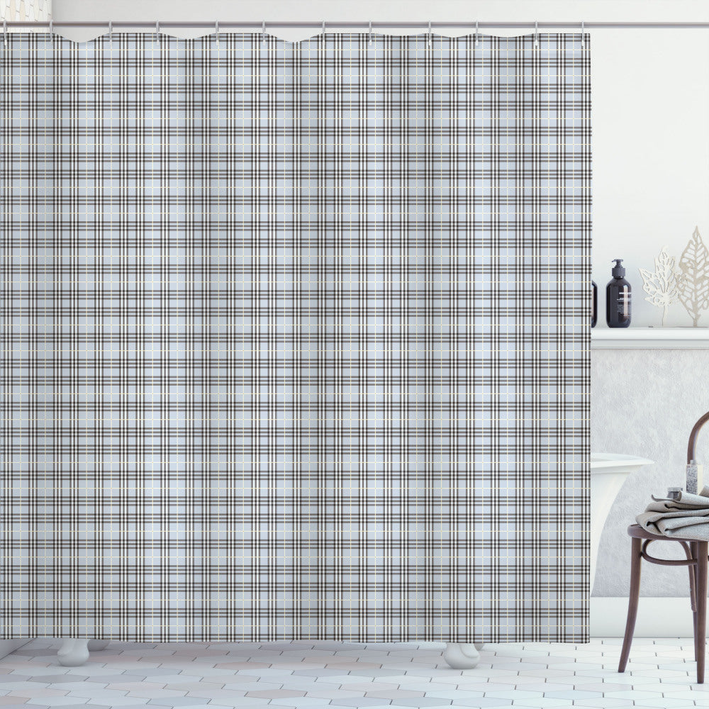 Abstract Symmetry Fashion Image featuring Pale Blue Grey: Stylish Shower Curtain