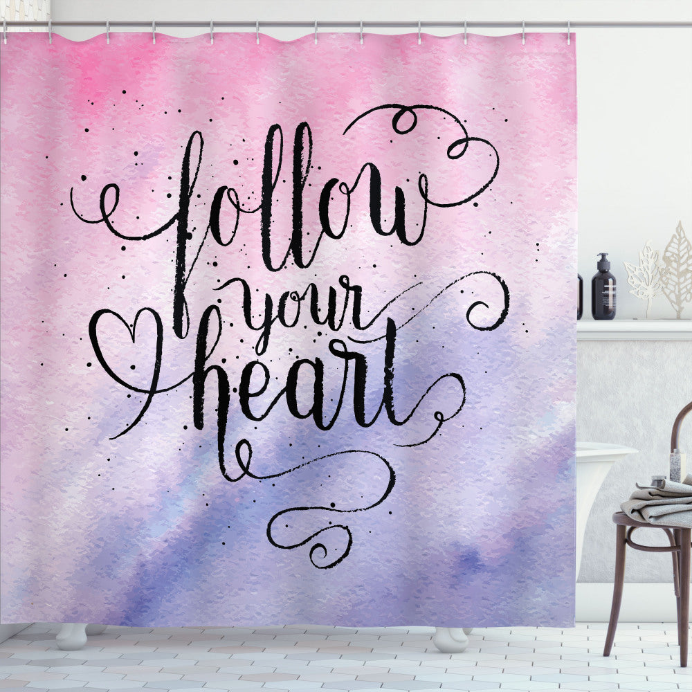 Choose Your Color: Ombre Pink, Pastel Purple, Pink, Baby Pink, or Charcoal Grey - Shower Curtain Collection