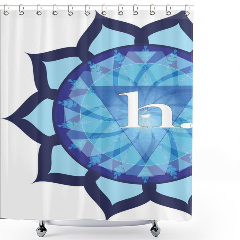 Chakra Blue: Elevate Your Bathroom with Eastern Art-Inspired Shower Curtains