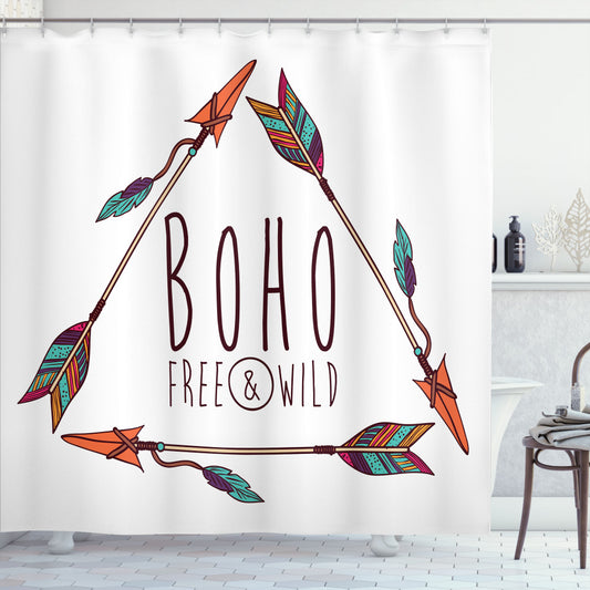 Bohemian Arrow Multicolor Shower Curtain: Elevate Your Bathroom Style