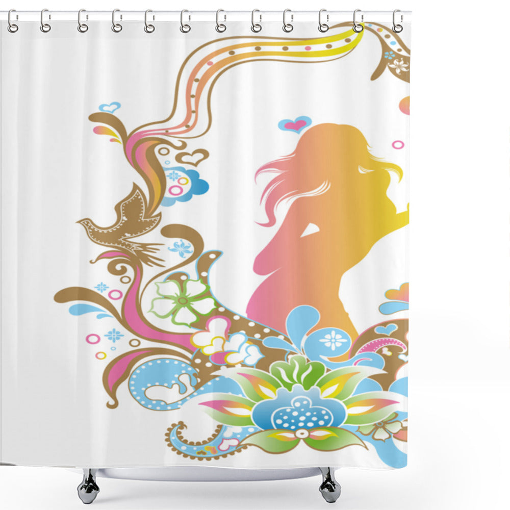 Abstract Multicolor Waves Swirl Details: Optimal Title Rewrite for a Shower Curtain