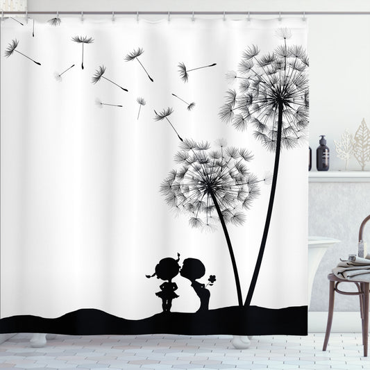 Black, White, and Brown Shower Curtain: The Perfect Blend of Boy and Girl