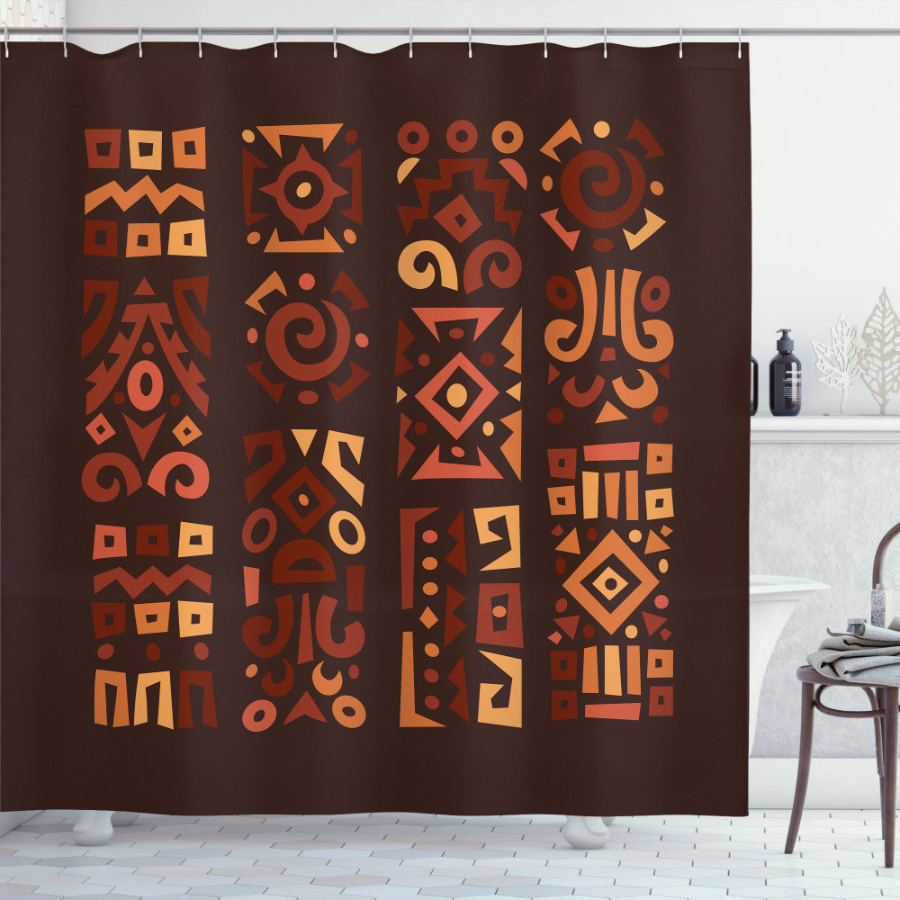 Artistic Earth Tones and Multicolor Shower Curtains