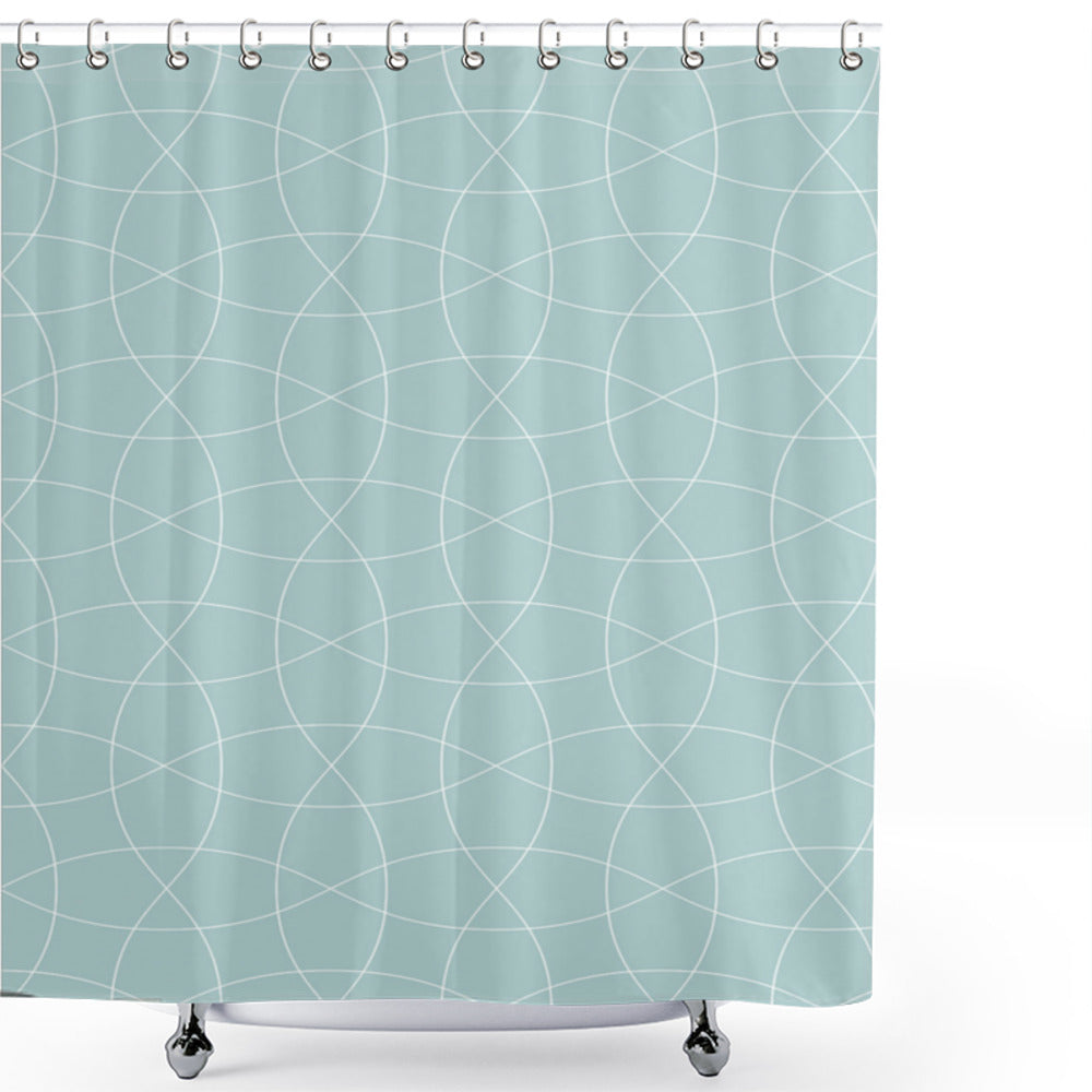 Tangled Lacy Teal, Baby Blue, and White Shower Curtain – The Perfect Blend of Elegance and Serenity