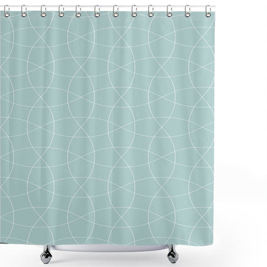 Tangled Lacy Teal, Baby Blue, and White Shower Curtain – The Perfect Blend of Elegance and Serenity