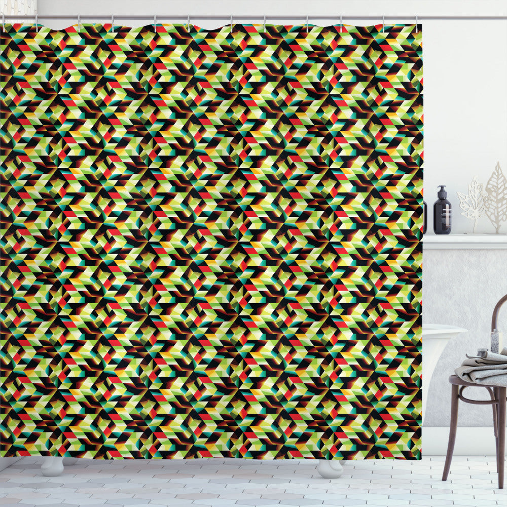 Triangles Futuristic Custom Shower Curtains