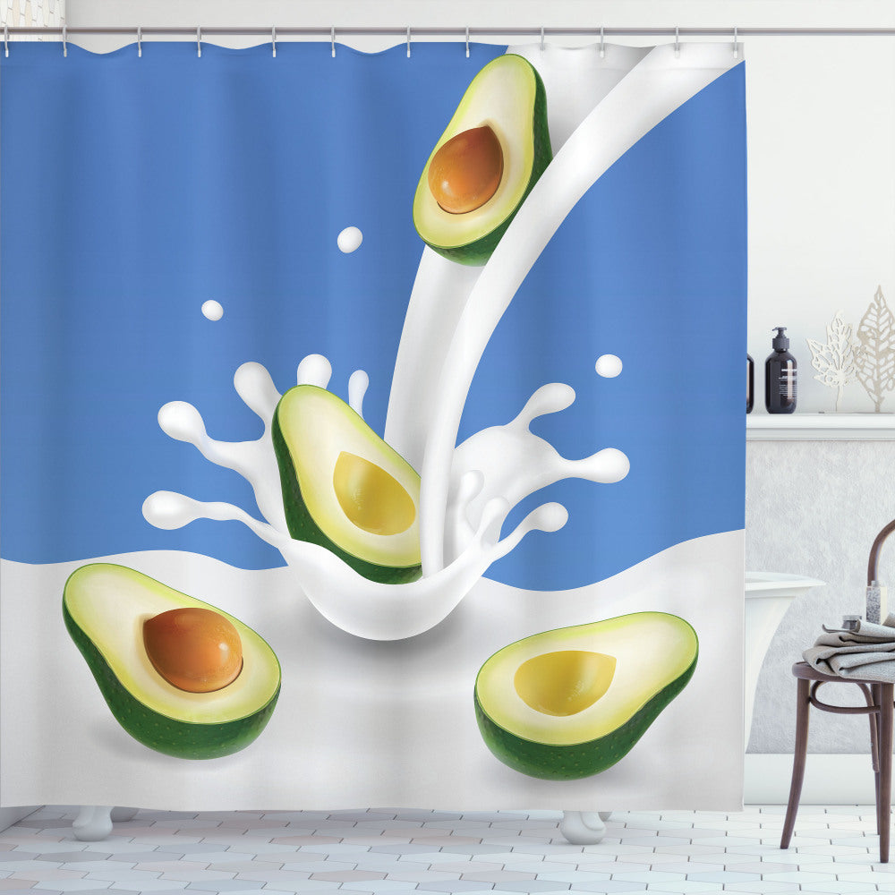 Avocado Multicolor Milk Splash Bath Curtain