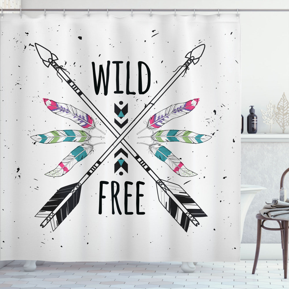 Arrows Words Native Custom Shower Curtains