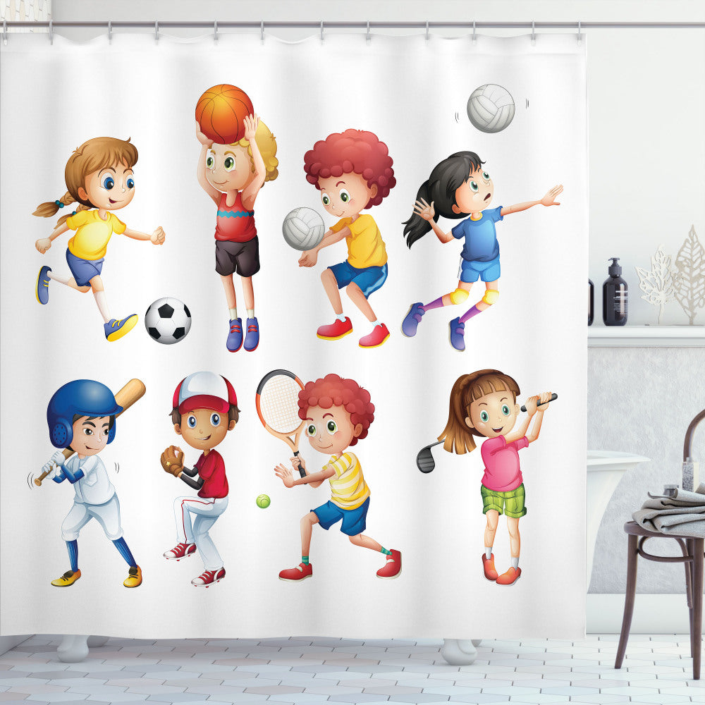 Active Children Custom Shower Curtains