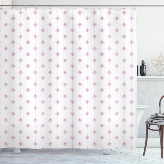 Bohemian Tribal Inspired Flourishes Pale Purple, Pale Mauve, and Baby Pink Shower Curtain