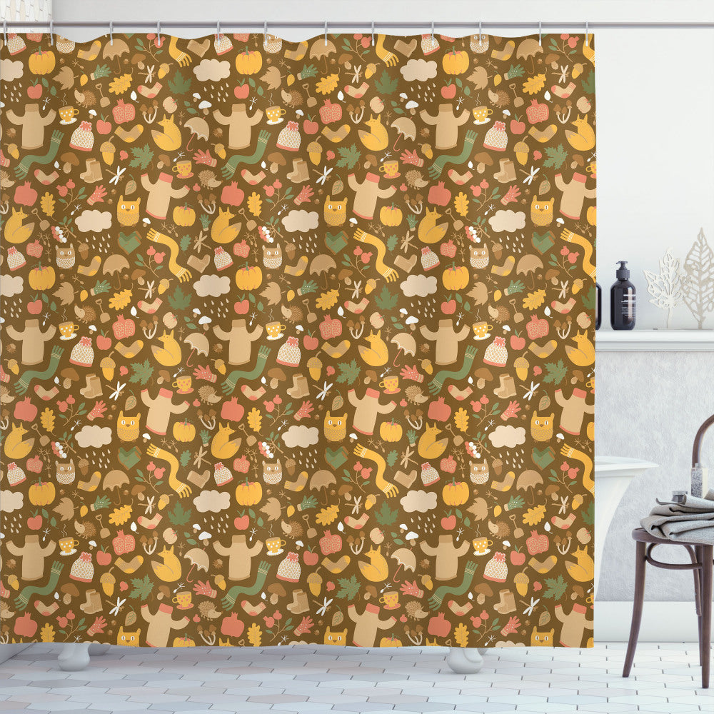 Autumn Multicolor Shower Curtain: Embracing the Elements of Fall Season