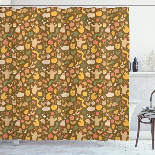 Autumn Multicolor Shower Curtain: Embracing the Elements of Fall Season