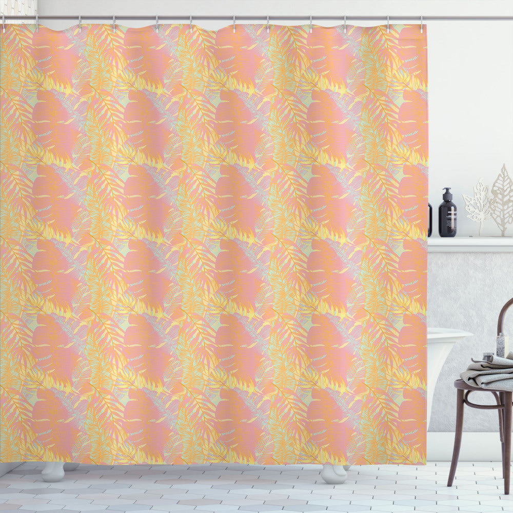 Tropical Multicolor Hawaiian Plant Jungle Shower Curtain