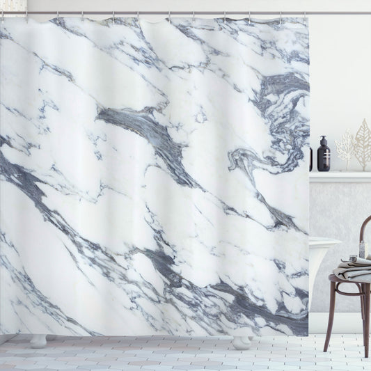 Vintage Oceanic Marble Bath Curtain - A Timeless Addition to Your Décor