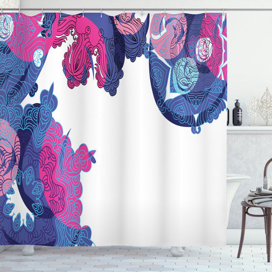 Abstract Traditional Dragon Multicolor Shower Curtain: A Fusion of Tradition and Style