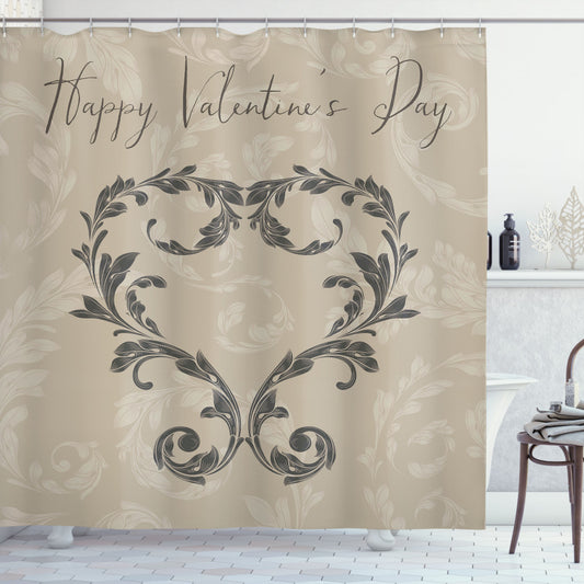 Taupe Tones on Valentine's Day: Elevate Your Bathroom with a Taupe Shower Curtain