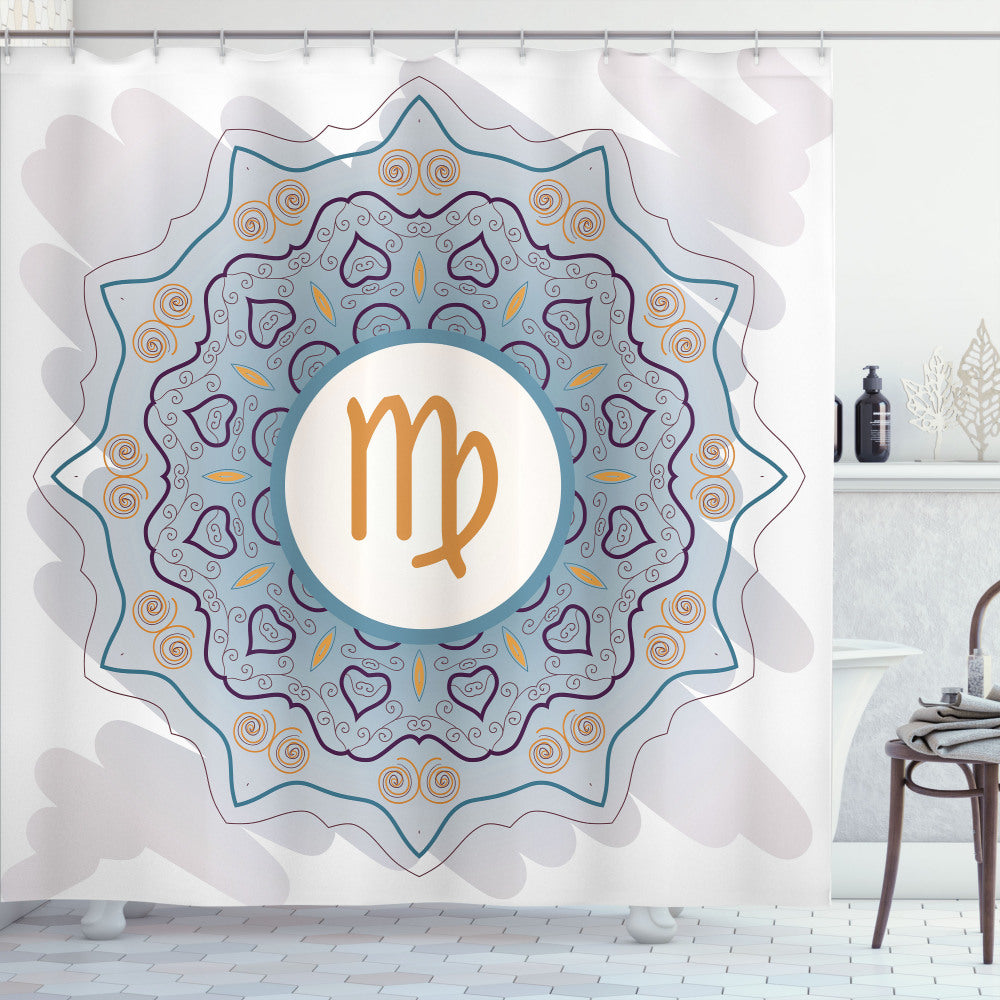 Virgo Zodiac Karma Mandalas Multicolor Shower Curtain