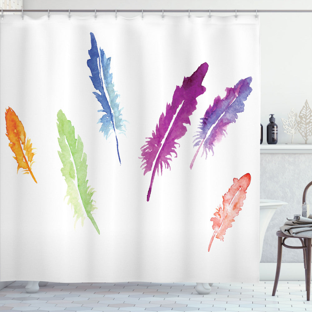 Vibrant Watercolor Palette: Colorful and Multicolor Shower Curtains