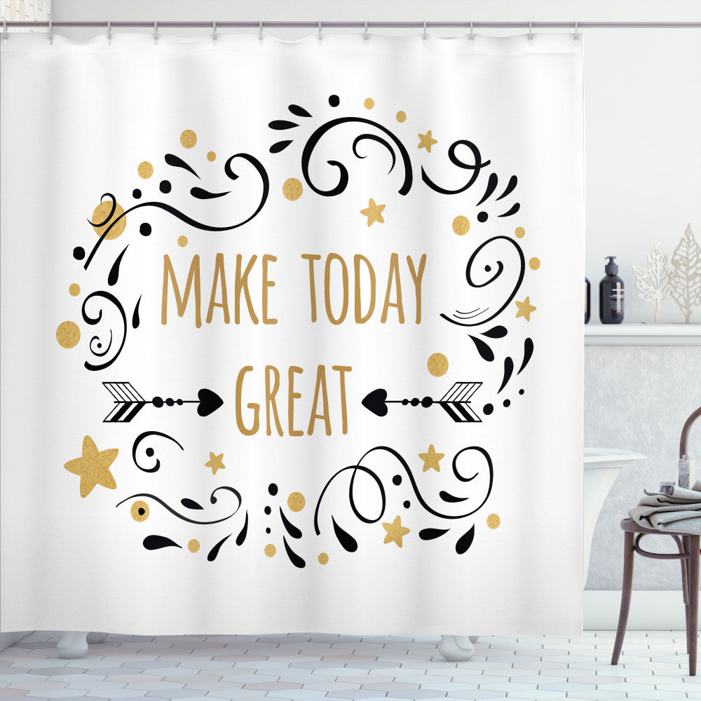 Transform Your Bathroom with Today's Textured Stars Shower Curtain in Pale Brown, Sand Brown, Charcoal Grey, and White