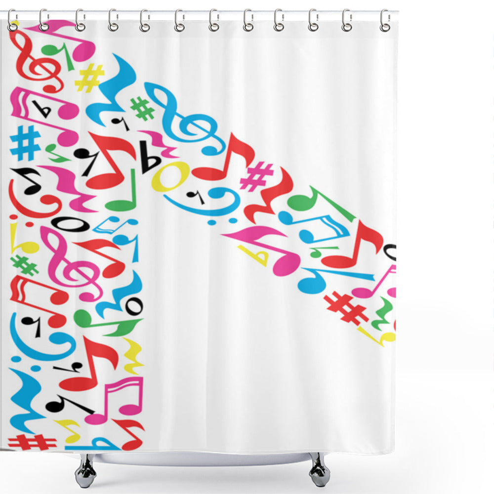 Bold and Vibrant Uppercase Multicolor Letter N Shower Curtain