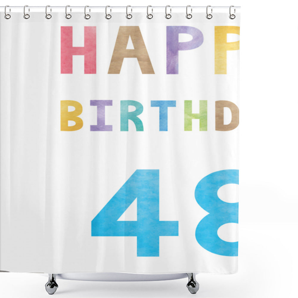 48th Birthday Multicolor New Age Celebration Shower Curtain