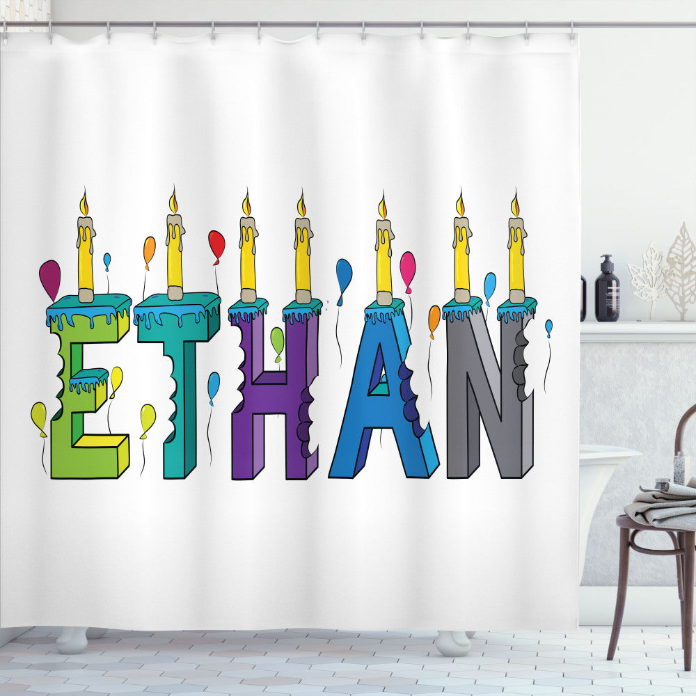 Candles Balloon Ethan Multi-color Bath Curtain: The Perfect Fusion of Keywords