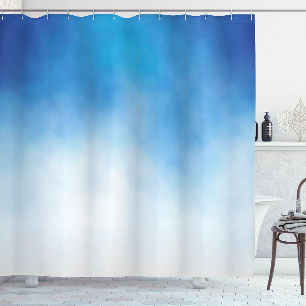 Clear Blue and White Sky: A Shower Curtain Designed for Serenity