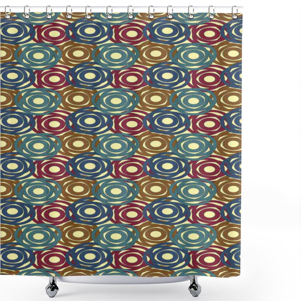 Tribal South American Motifs: Multicolor Shower Curtains