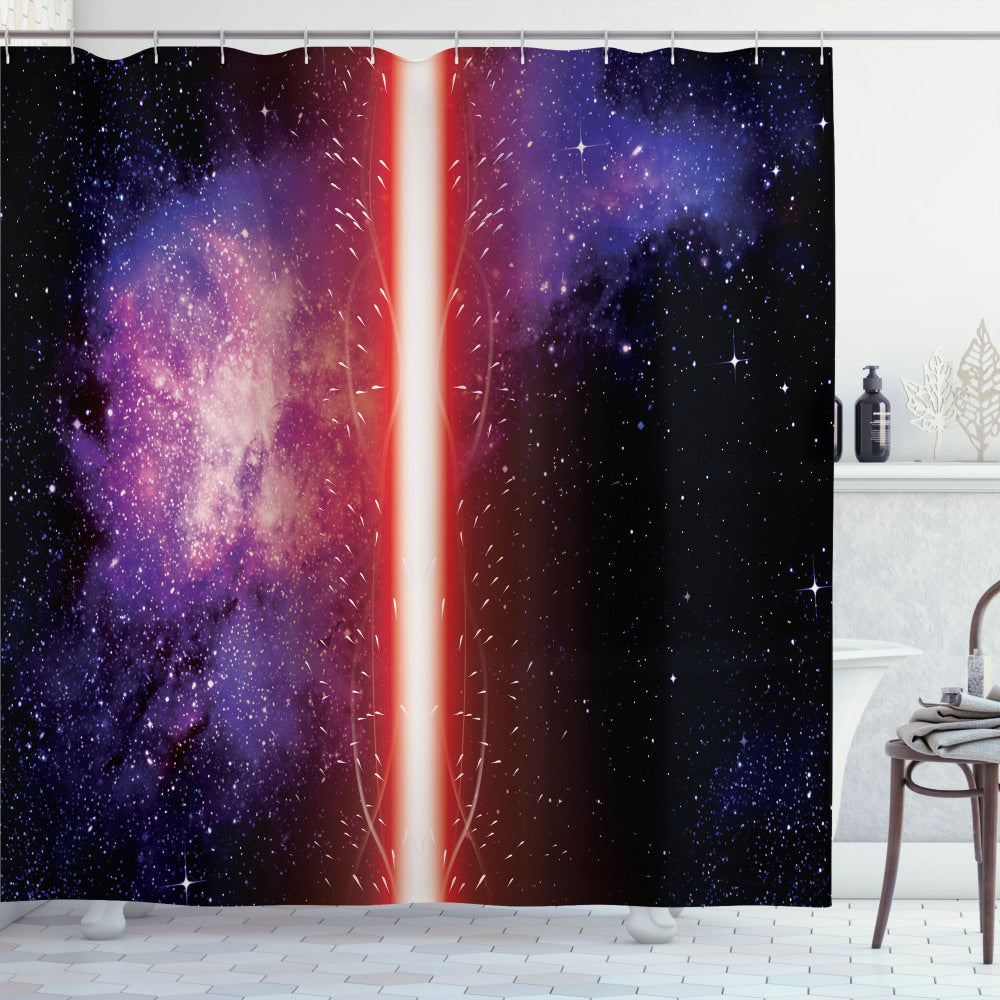 Black Galaxy Bath Curtain: A Space-Themed Upgrade for Your Bathroom