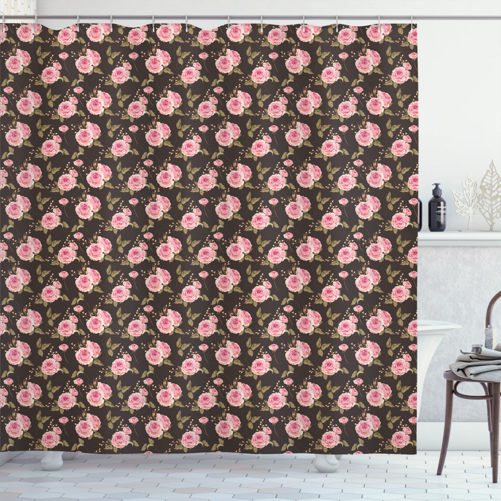 Victorian Charm: Multicolored English Rosebud Shower Curtain