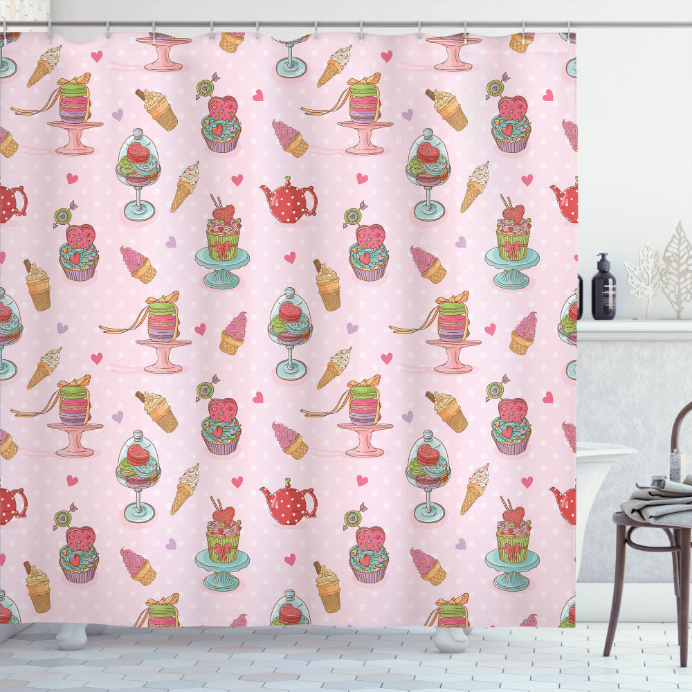 Teapots Cookies: A Multicolor Ice Cream-inspired Shower Curtain