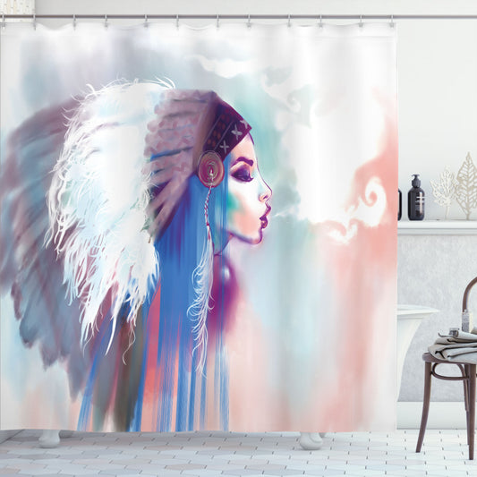 Tribal Multicolor Smoking Bath Curtain: A Stylish Addition to Your Bathroom