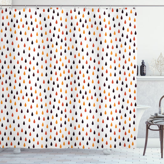 Vibrant Multicolor Tiny Water Droplets Shower Curtain