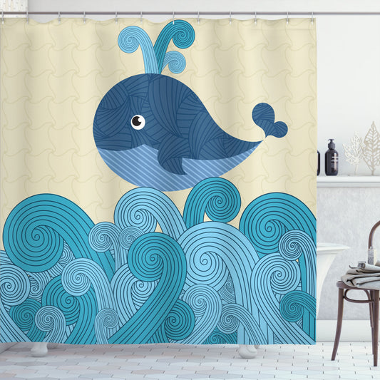 Whale-y Blue: A Smiley Twist on Shower Curtain Lines