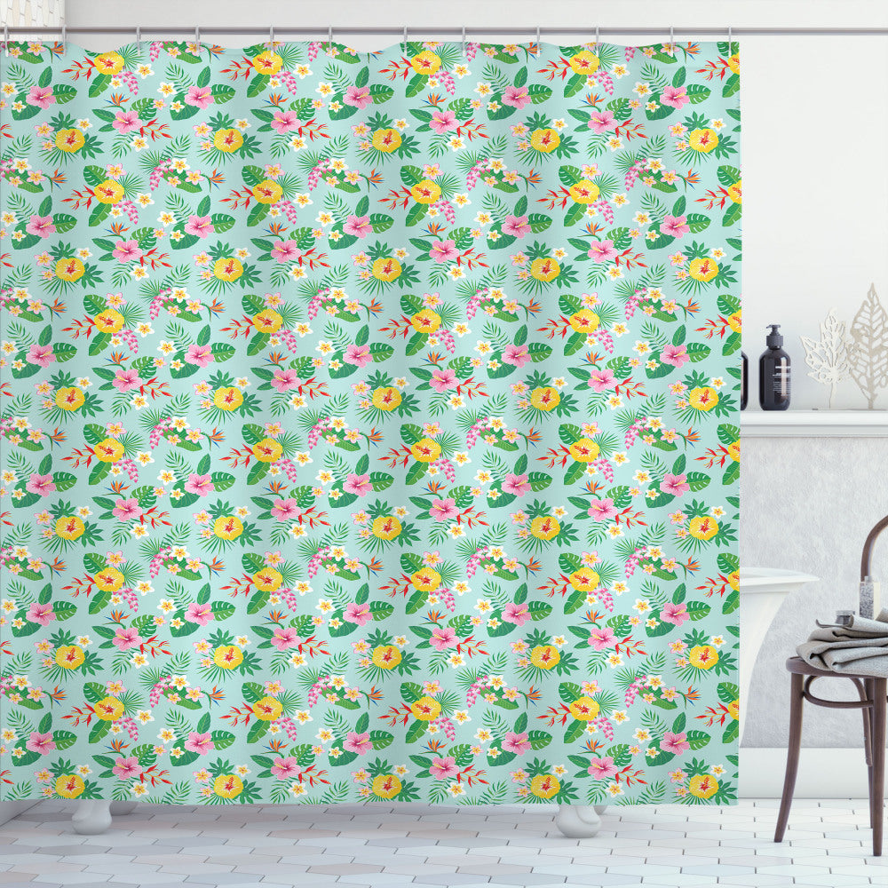 Bird of Paradise Jungle Multicolor Shower Curtain