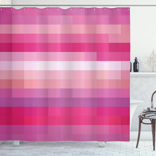 Vibrant Abstract Fusion of Hot Pink, Dried Rose, Pale Pink, and Pink: A Stylish Shower Curtain