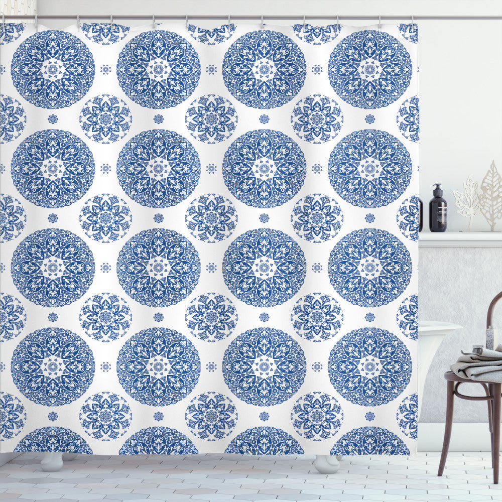 Vintage French Blue and White Shower Curtain