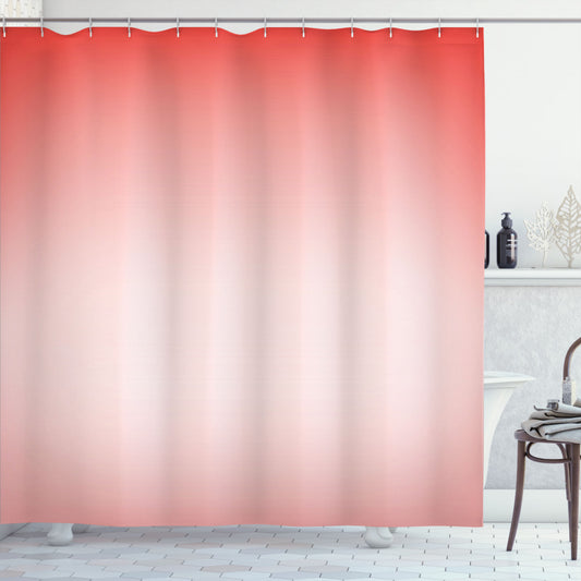 Abstract Ombre Feminine Peach, Dark Coral, and Coral Shower Curtain