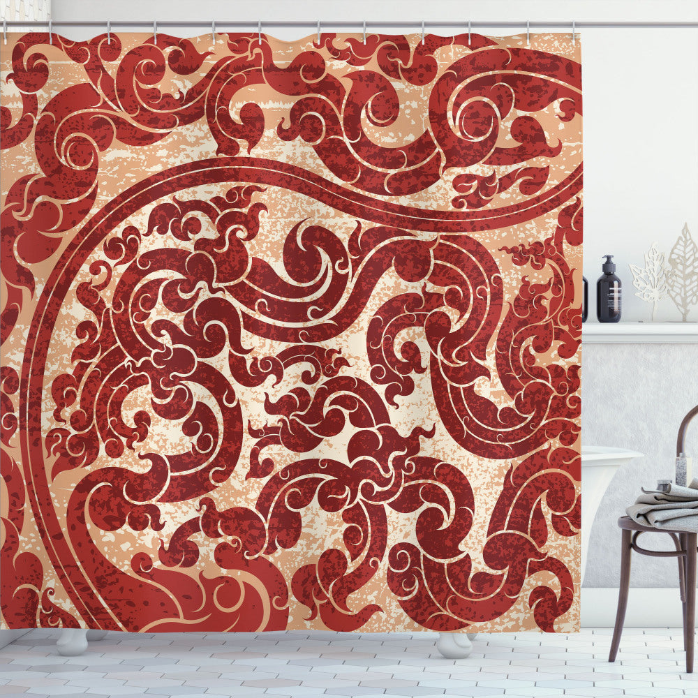 Antique Ruby Bath Curtain: Unveiling the Essence of Thai Culture through Vector Designs