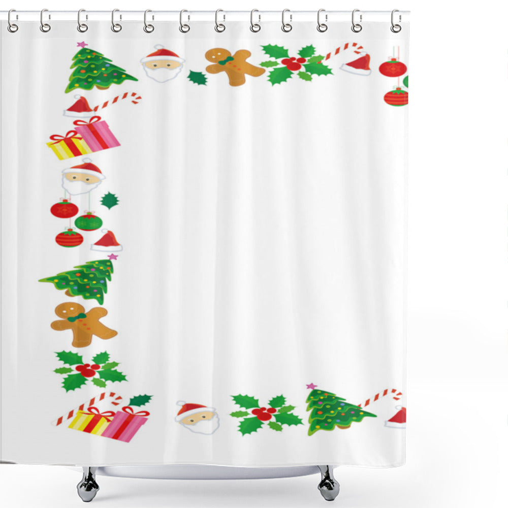 Vibrant Christmas-Themed Multicolor Artsy Shower Curtain - Optimized Rewrite